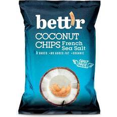 Snacks på tilbud Helsam Kokoschips med havsalt 40