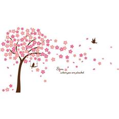 Rose Décorations murales Walplus Home Decoration Sticker Cherry Blossom 320x180cm Pink Family Decal