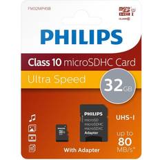 32gb microsd Philips MicroSD memory card including adapter 32GB