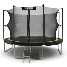 Trampolin med net og stige Ø374cm pose til sko