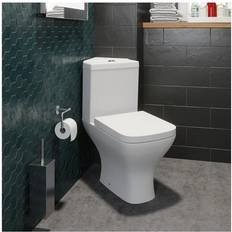 Toilets Aurora Bathroom Corner Toilet Close Coupled Space Saving WC Pan Soft Close Seat Cistern