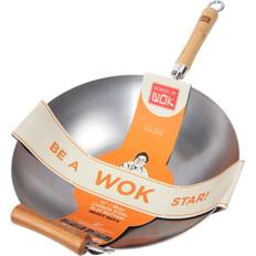 Carbon Steel/Cast Iron Wok Pans Dexam School of Wok 36 cm