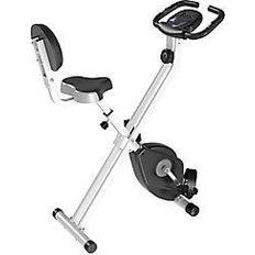 Time Exercise Bikes Homcom Steel Manual Resistance Exercise Bike w/ LCD Monitor Black