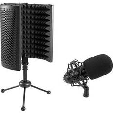 Condenser mic Omnitronic Set MIC CM-78MK2 Large Diaphragm Condenser Mic AS-04 Desk-Microphon