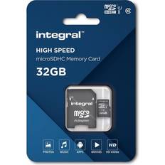 Integral U1 Class 10 microSD Memory Card 32 GB, Black