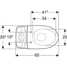 Toilet høj Ifö toiletskål 650x355x480mm skjult S-lås/høj porcelæn IföClean