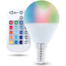 Fjernkontrol Forever Light LED-pære E14 G45 RGB med fjernkontrol