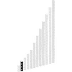 61535 B Kraftig Rack Skinne Sort 3 Unit