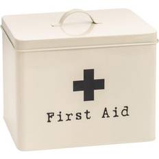 First Aid First Aid Box Empty Emergency Medical Survival Kit Storage Case 2 Tier Cream