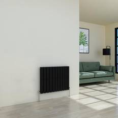 Radiators WarmeHaus Designer Black Panel Modern Heating Small Horizontal Double 600x748mm