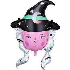 Halloween Dyre- & Figurballoner PartyDeco Heks Folieballon