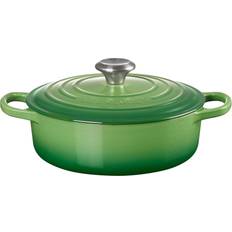 Gröna Grytor Le Creuset Bamboo Green Signature Cast Iron Round Risotto med lock 3.1 L 24 cm