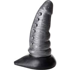 Cc Beastly Tapered Bumpy Silicone Dildo Silver in stock