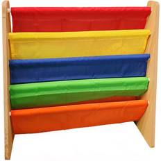 Storage Hyfive Fabric Bookshelf Rainbow Colour 4 Tier