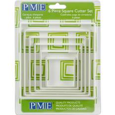 Sí Cortadores de galletas PME Fondant Cutter Set 6/Pkg-Square Cookie Cutter