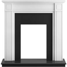 Adam Electric Fireplaces Adam Georgian Fireplace in Pure White and Black, 39 Inch