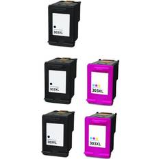 Hp 303 xl HP Blækpatroner 303 XL - T6N01AE - 5 Stk Rabatpakke 88 Ml
