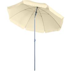 White Parasols OutSunny 2.2M Tilt Beach Umbrella Parasol-Cream