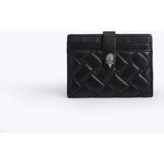 Kurt Geiger quilted leather card holder, Black.