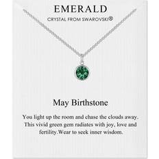 Halsband Med Månadssten Skapat Zircondia Crystals - Kristall