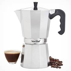 Moka Pots VonHaus Stovetop Coffee Maker 12 Cup 600ml Italian Style Espresso