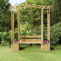 Enrejados vidaXL Garden Pergola with Bench&Planters