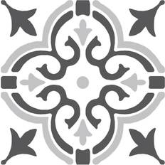 Floor Tiles D-C-Fix Grey Motif Design Self Adhesive Floor Tiles 10 Pack wilko