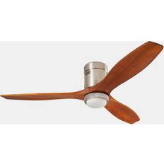 Leds-C4 DC Ceiling Ventilatore Stem Wood IoT 137 cm / 54" Con LED Cromo / Nichel Spazzolato 137