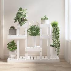 vidaXL Plantestativ 104,5x25x77,5 fyrretræ Plantekasse