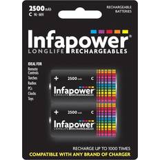 Infapower B005 Rechargeable C Ni-MH Batteries 2500mAh