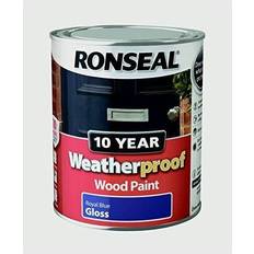 Ronseal Blue Paint on sale Ronseal 10 Year Weatherproof Paint Blue 0.75L