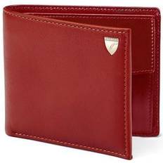 Aspinal of London Leather Red Billfold Coin Wallet