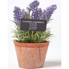 Interior Details Homescapes Artificial Lavender Plant Terracotta Artificial Plant