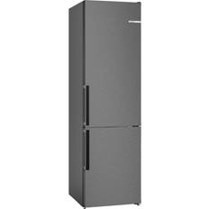 Bosch Black - Fridge above Freezer Fridge Freezers Bosch Kombinerad kyl/frys Black, Stainless Steel, Green