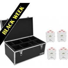 Eurolite Set 4x AKKU TL-3 TCL white Case TDV-1