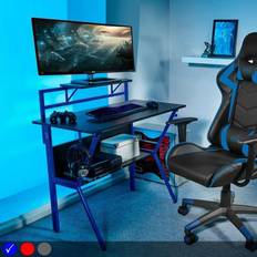 Ergonomic 2 Tier Gaming Desk - Blue