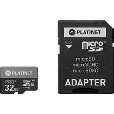 UHS-III Hukommelseskort Platinet Pro MicroSDHC Class 10 UHS-III U3 V30 90/30MB/s 32GB +SD Adapter