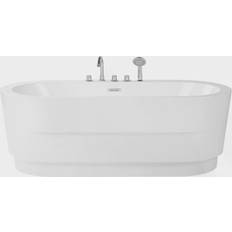 Vasche da Bagno Autoportanti Beliani Freestanding Bathtub Sanitary Acrylic 170 Fixtures White