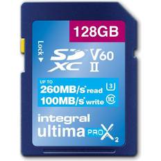 Sdxc v60 128gb Integral 128GB ULTIMAPRO X2 SDXC 260/100MB UHS-II V60 SD