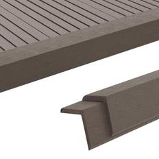 Legni vidaXL Profili Angolari per Bordi 5 pz in WPC 170 cm Marrone Scuro