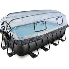 Rektangulær Pools Exit Toys Frame 400x200x100 cm swimmingpool med sandfilterpumpe og låg