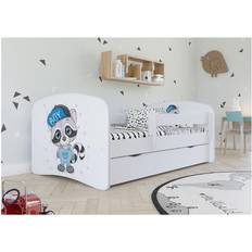 Børneværelse Furniturebox Babydreams juniorseng med vaskebjørn, sengehest laminat 140x70