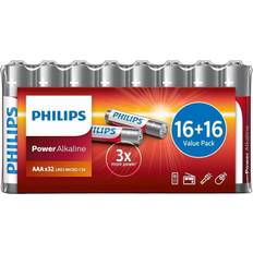 Aaa batteri Philips Batteri Power AAA/LR03 32-pack