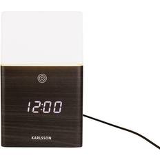 Karlsson Alarm Clocks Karlsson Vækkeur Frosted Light Sort Træ