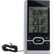 Ute inne termometer The Thermometer Factory Indoor Outdoor Digital Clock Lighting