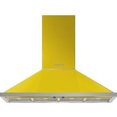 Yellow Extractor Fans Smeg KPF48UYW Portofino Series Wall Mount Hood, Yellow