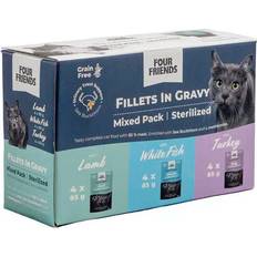 Four Friends Katter - Kattfoder Husdjur Four Friends Menybox Sterilized Gravy Mix