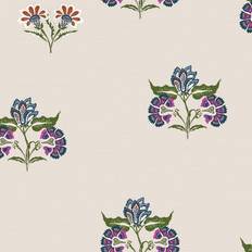 Wallpapers Joules Indienne Block Print Dawn Grey Wallpaper