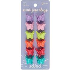 Scunci Butterfly Bright Colors Mini Jaw Clips 12ct