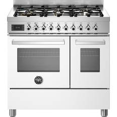 Hvid - Varmluftovn Gaskomfurer Bertazzoni PRO96L2EBIT gaskomfur Hvid, Gul